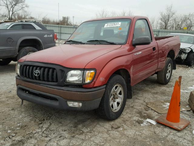 5TENL42N84Z458274 - 2004 TOYOTA TACOMA RED photo 2