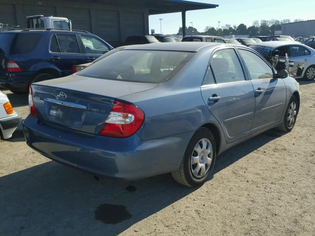 4T1BE32K13U655495 - 2003 TOYOTA CAMRY LE BLUE photo 4