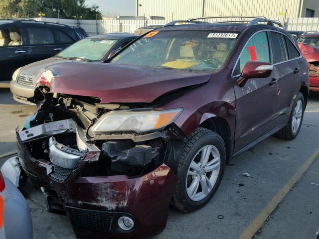 5J8TB3H59DL013103 - 2013 ACURA RDX TECHNO RED photo 2