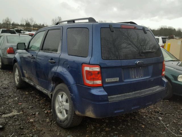 1FMCU03Z78KB59623 - 2008 FORD ESCAPE XLT BLUE photo 3