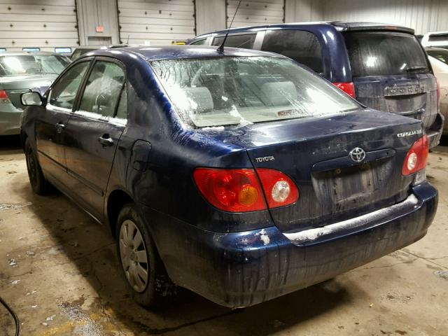 JTDBR38E642036060 - 2004 TOYOTA COROLLA CE BLUE photo 3