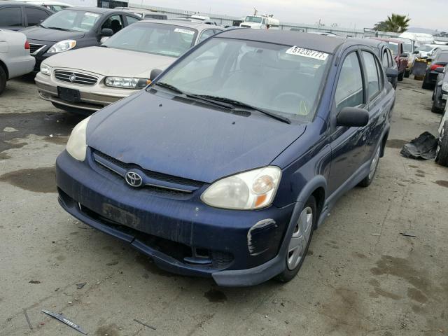 JTDBT123830276329 - 2003 TOYOTA ECHO BLUE photo 2