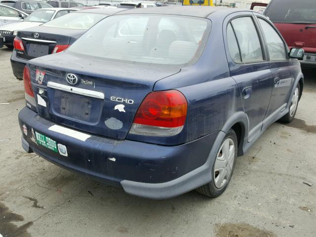 JTDBT123830276329 - 2003 TOYOTA ECHO BLUE photo 4