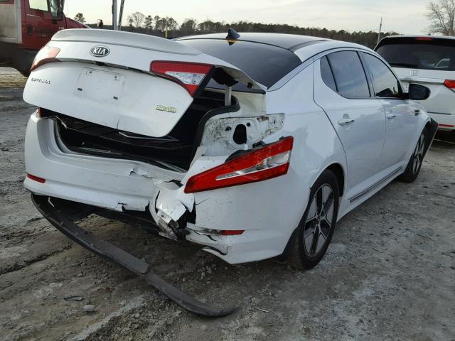 KNAGM4AD5C5009678 - 2012 KIA OPTIMA HYB WHITE photo 4