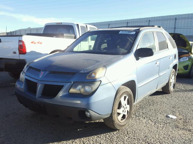 3G7DA03E02S558639 - 2002 PONTIAC AZTEK BLUE photo 2