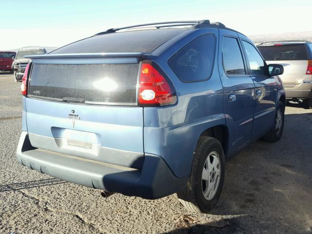 3G7DA03E02S558639 - 2002 PONTIAC AZTEK BLUE photo 4