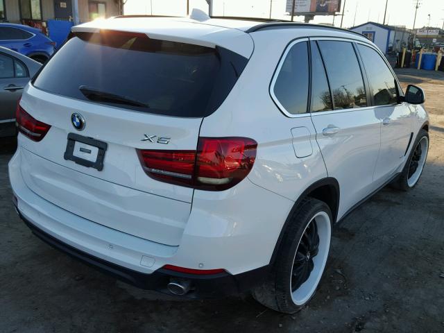 5UXKR0C52F0K62146 - 2015 BMW X5 XDRIVE3 WHITE photo 4