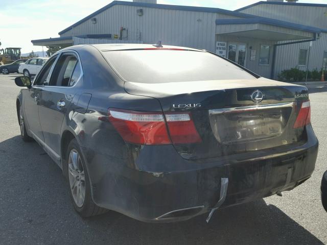 JTHGL46F275005124 - 2007 LEXUS LS 460L BLACK photo 3