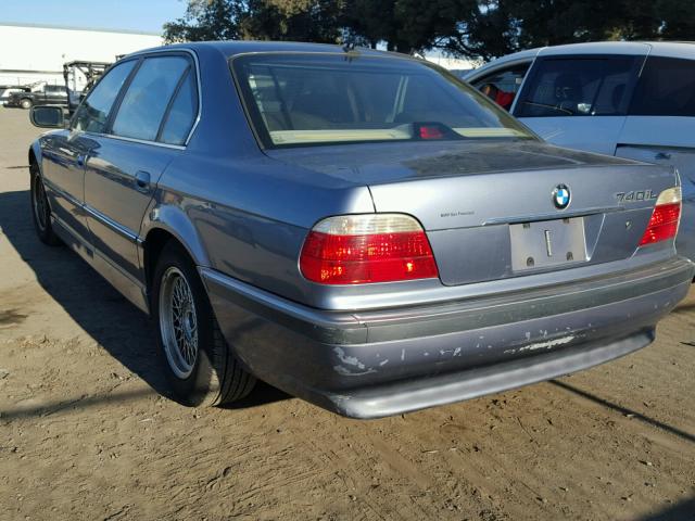 WBAGH83461DP24903 - 2001 BMW 740 IL BLUE photo 3