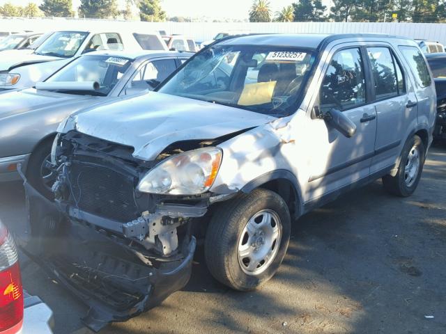 JHLRD68525C002470 - 2005 HONDA CR-V LX SILVER photo 2