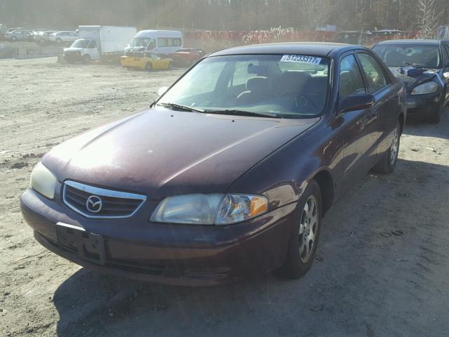 1YVGF22E625273557 - 2002 MAZDA 626 LX BURGUNDY photo 2