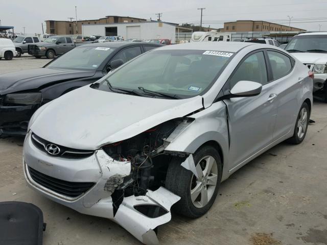 KMHDH4AE1CU378803 - 2012 HYUNDAI ELANTRA GL SILVER photo 2