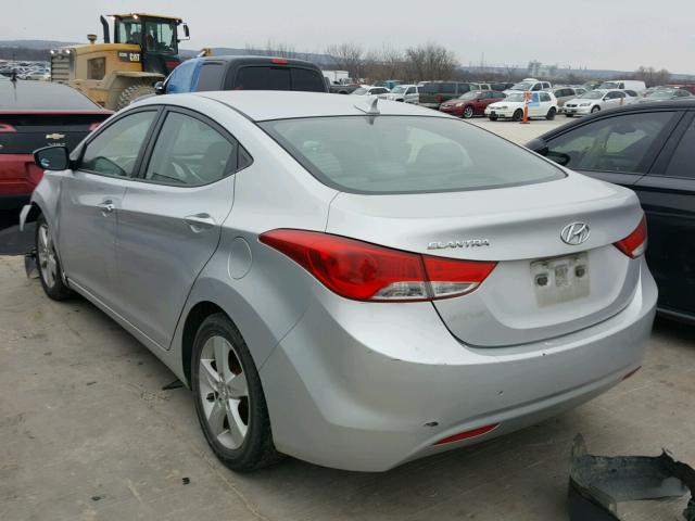 KMHDH4AE1CU378803 - 2012 HYUNDAI ELANTRA GL SILVER photo 3