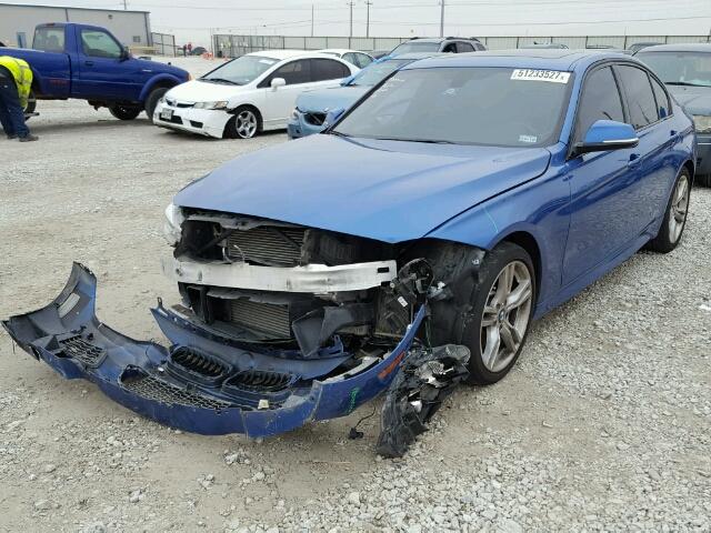 WBA3A9G52ENS64912 - 2014 BMW 335 I BLUE photo 2