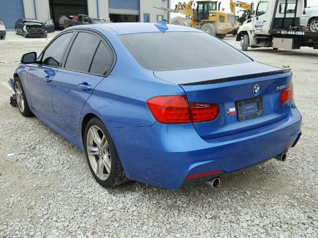 WBA3A9G52ENS64912 - 2014 BMW 335 I BLUE photo 3