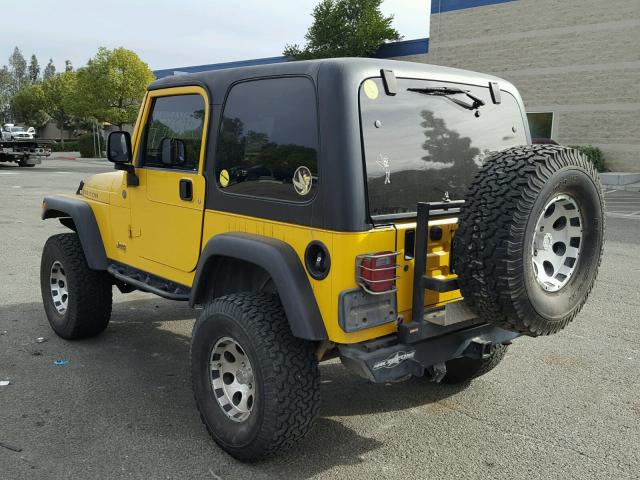 1J4FA69SX4P783446 - 2004 JEEP WRANGLER / YELLOW photo 3