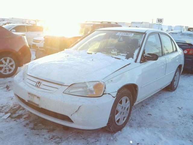 1HGES16523L021560 - 2003 HONDA CIVIC LX WHITE photo 2