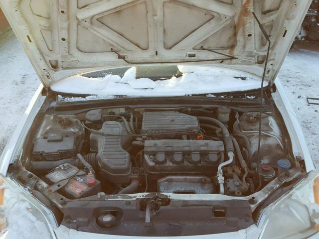 1HGES16523L021560 - 2003 HONDA CIVIC LX WHITE photo 7