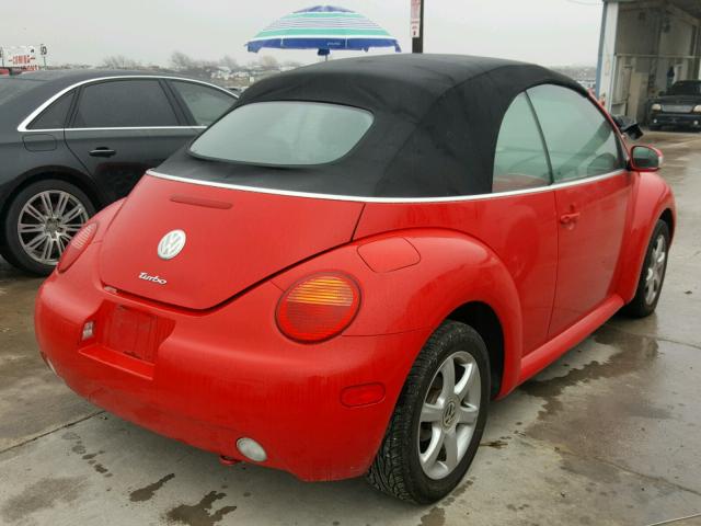 3VWCD31Y94M346474 - 2004 VOLKSWAGEN NEW BEETLE RED photo 4