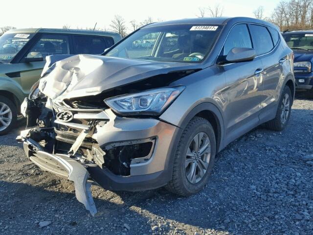 5XYZTDLB2GG369322 - 2016 HYUNDAI SANTA FE S GRAY photo 2