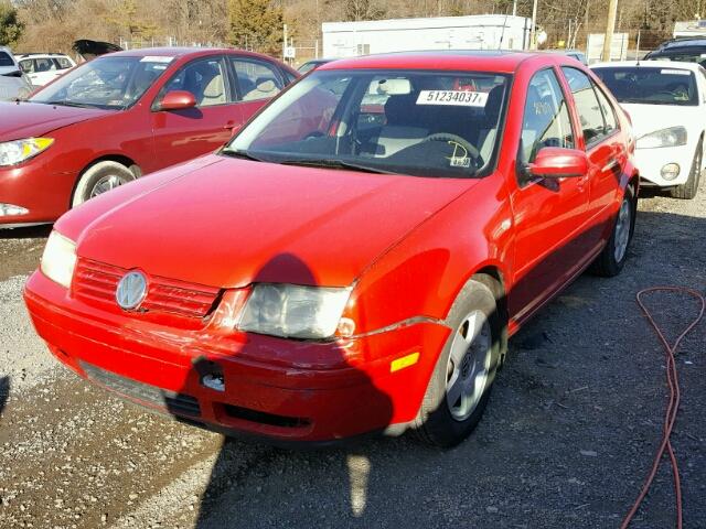 3VWSP69M82M043656 - 2002 VOLKSWAGEN JETTA GLS RED photo 2