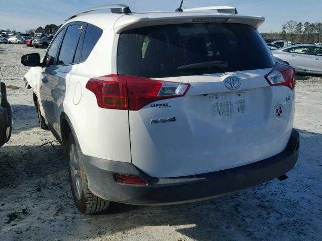 JTMZFREV6FD051941 - 2015 TOYOTA RAV4 LE WHITE photo 3