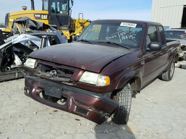 4F4YR16V23TM15851 - 2003 MAZDA B3000 CAB BURGUNDY photo 2