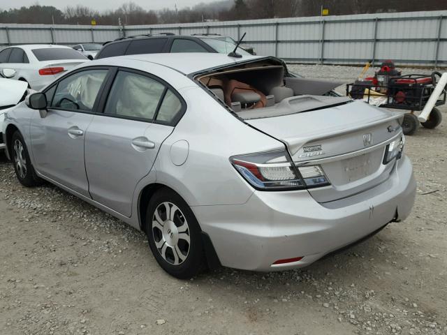 19XFB4F33DE002321 - 2013 HONDA CIVIC HYBR SILVER photo 3