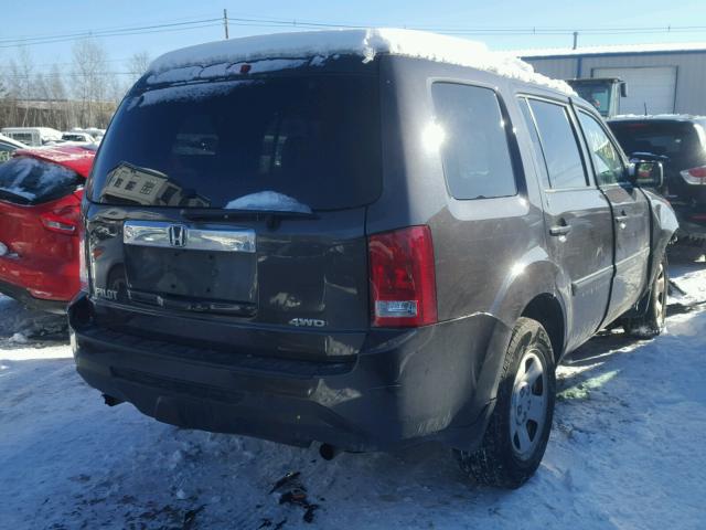 5FNYF4H25DB016152 - 2013 HONDA PILOT LX BROWN photo 4