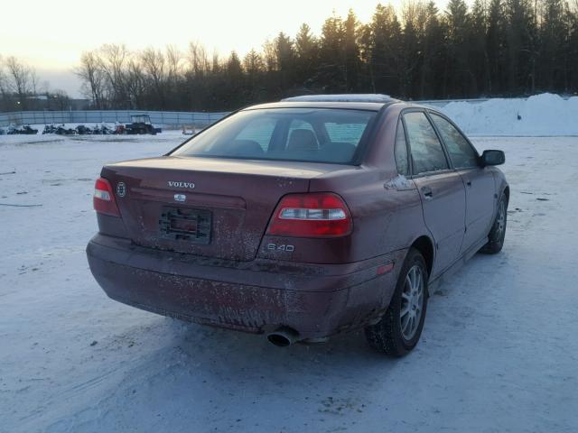 YV1VS27534F054242 - 2004 VOLVO S40 1.9T RED photo 4