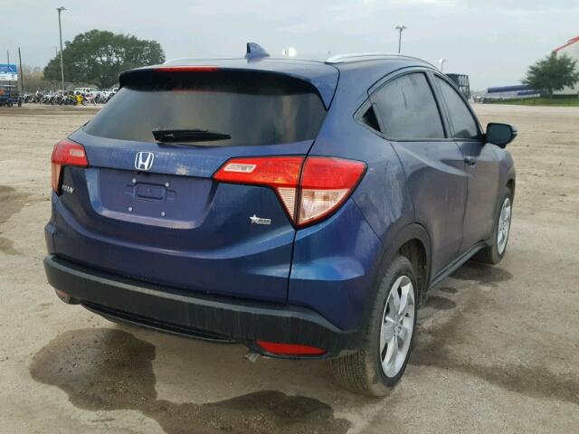 3CZRU5H76GM742835 - 2016 HONDA HR-V EXL BLUE photo 4