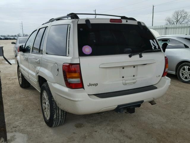 1J4GX58N44C121345 - 2004 JEEP GRAND CHER WHITE photo 3