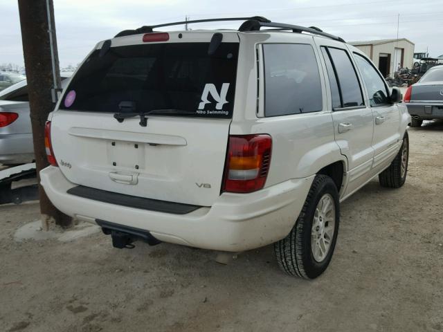 1J4GX58N44C121345 - 2004 JEEP GRAND CHER WHITE photo 4