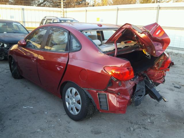 KMHDU46D78U496213 - 2008 HYUNDAI ELANTRA GL BURGUNDY photo 3