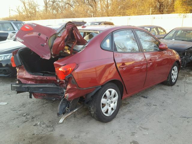 KMHDU46D78U496213 - 2008 HYUNDAI ELANTRA GL BURGUNDY photo 4