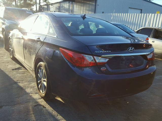 5NPEB4ACXCH425488 - 2012 HYUNDAI SONATA GLS BLUE photo 3