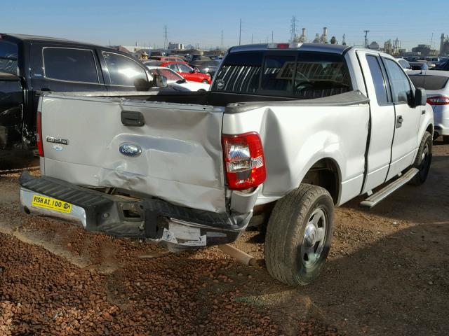 1FTPX12576NA51273 - 2006 FORD F150 SILVER photo 4