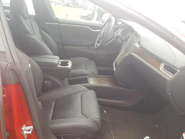 5YJSA1E23HF231980 - 2017 TESLA MODEL S RED photo 5