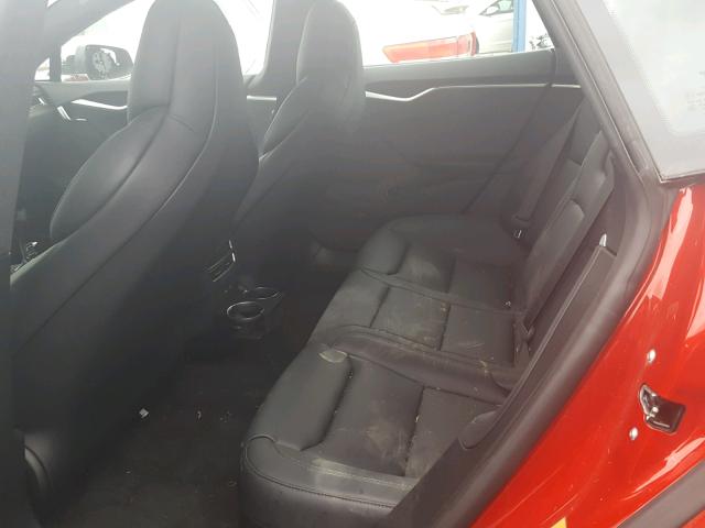5YJSA1E23HF231980 - 2017 TESLA MODEL S RED photo 6