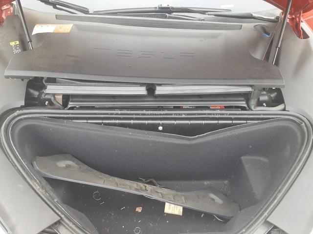 5YJSA1E23HF231980 - 2017 TESLA MODEL S RED photo 7