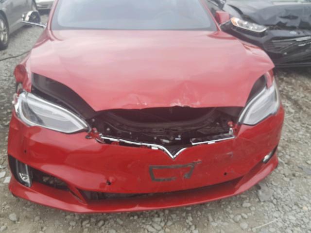 5YJSA1E23HF231980 - 2017 TESLA MODEL S RED photo 9