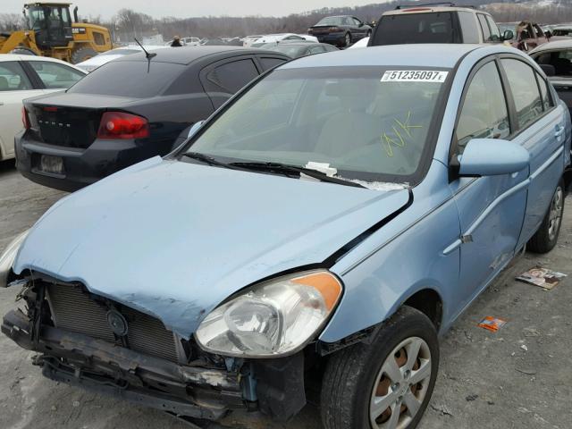 KMHCN46C98U210832 - 2008 HYUNDAI ACCENT GLS BLUE photo 2