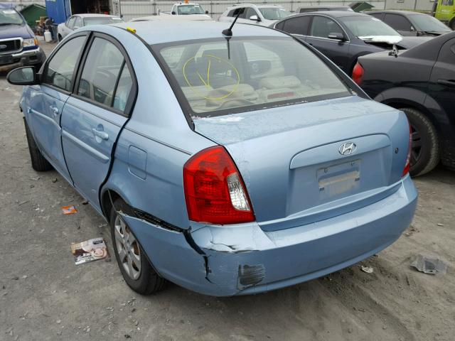 KMHCN46C98U210832 - 2008 HYUNDAI ACCENT GLS BLUE photo 3