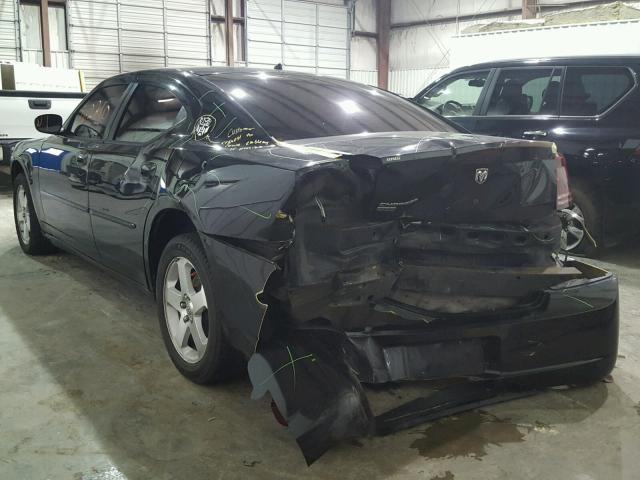 2B3LK43GX8H318370 - 2008 DODGE CHARGER BLACK photo 3