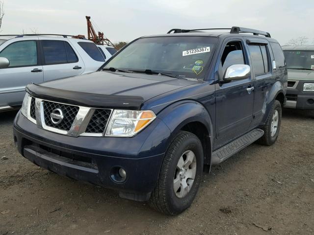 5N1AR18W36C621681 - 2006 NISSAN PATHFINDER BLUE photo 2