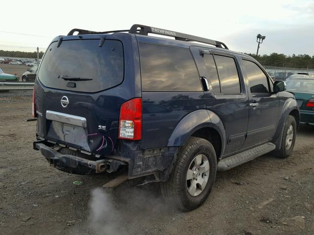 5N1AR18W36C621681 - 2006 NISSAN PATHFINDER BLUE photo 4