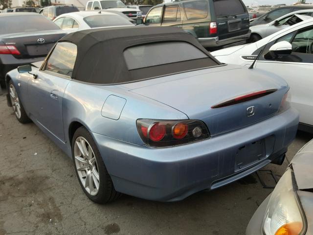 JHMAP21474T002215 - 2004 HONDA S2000 BLUE photo 3