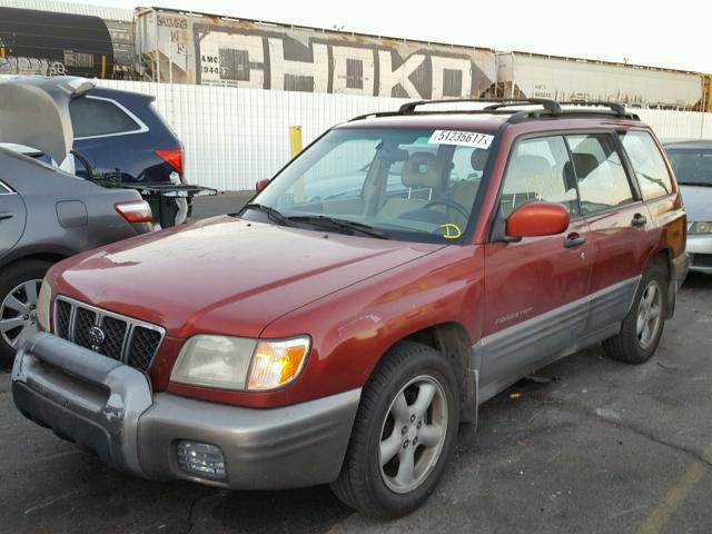 JF1SF65542H712195 - 2002 SUBARU FORESTER S RED photo 2