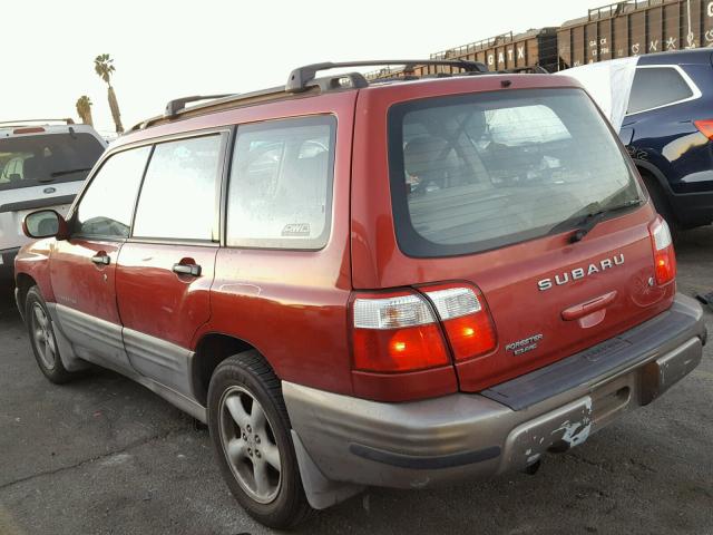 JF1SF65542H712195 - 2002 SUBARU FORESTER S RED photo 3