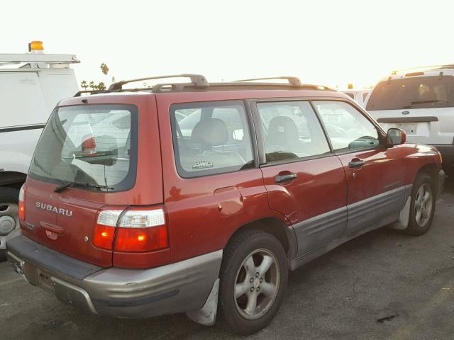 JF1SF65542H712195 - 2002 SUBARU FORESTER S RED photo 4